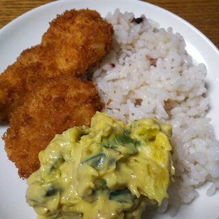 チキンカツのかぼちゃサラダ添え